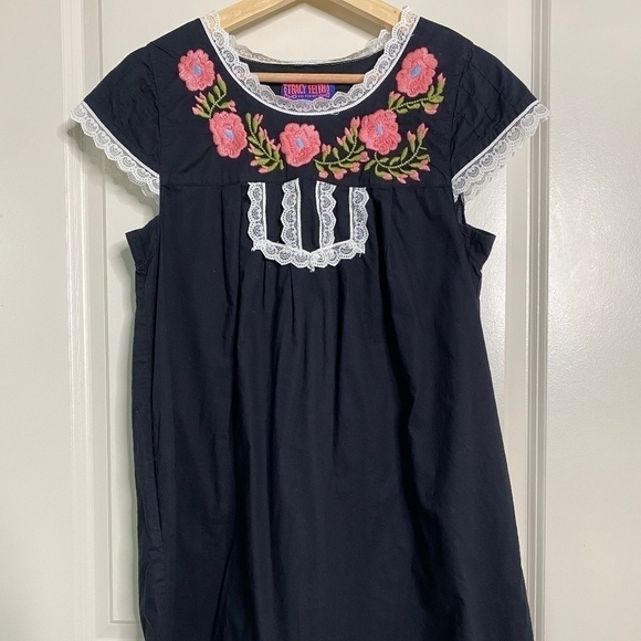 Tracy Feith for Target Embroidered Tunic Lace trim Dress - Picture 2 of 6